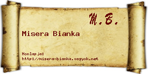 Misera Bianka névjegykártya